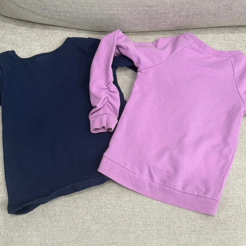 Carter’s Kids Graphic reversible sequence and glitter sweaters Navy and Purple